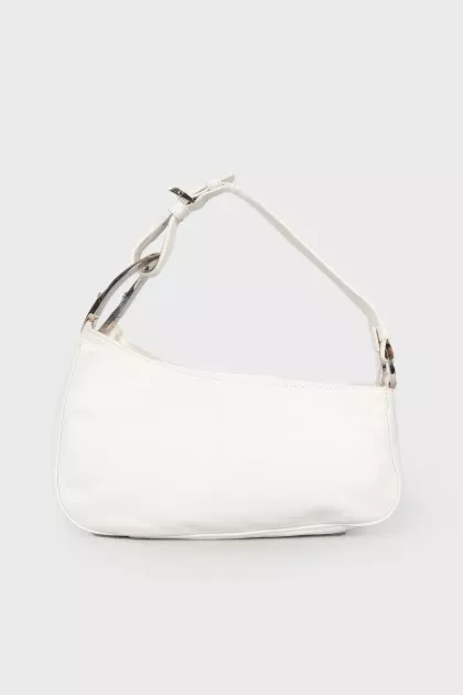 White leather bag