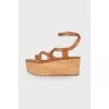 Cork platform sandals