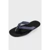 Men's black slippers