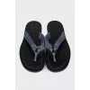 Men's black slippers