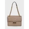 Graphite bag with gold hardware