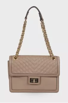 Graphite bag with gold hardware