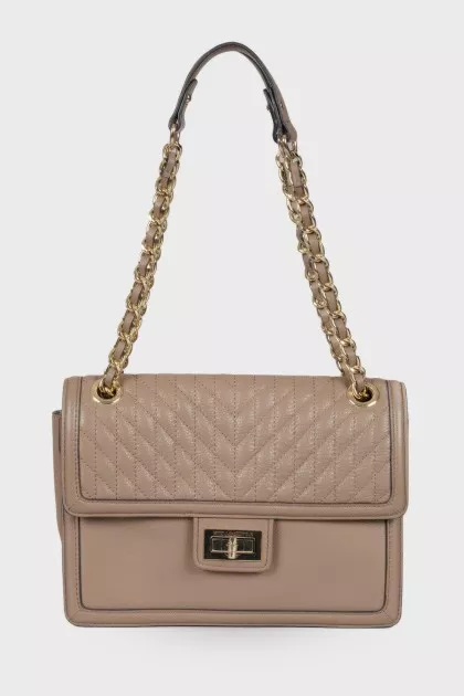 Graphite bag with gold hardware