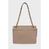 Graphite bag with gold hardware