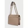 Graphite bag with gold hardware