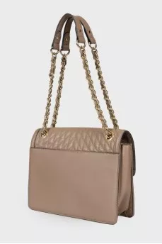 Graphite bag with gold hardware