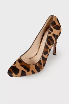 Printed pony leather shoes