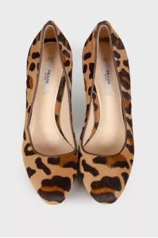 Printed pony leather shoes