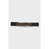 Belt decorated with a chain with rhinestones
