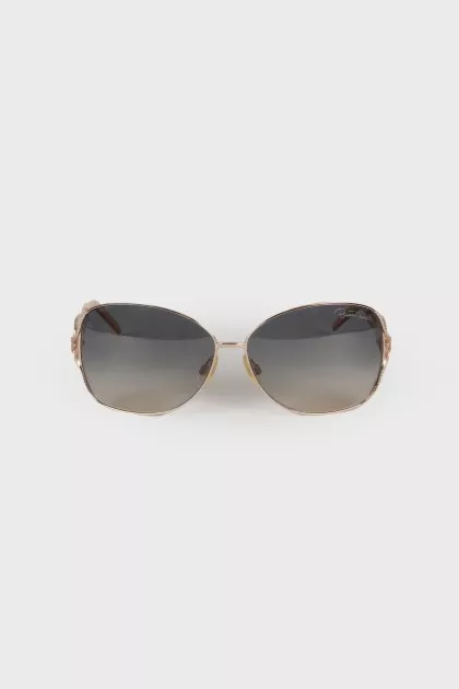 Gold frame sunglasses