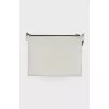 Silver bag with brand logo
