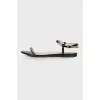 Lacquered sandals with decor