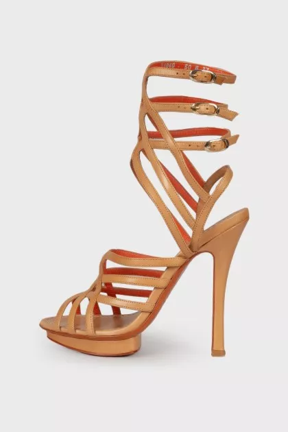 Light brown leather sandals
