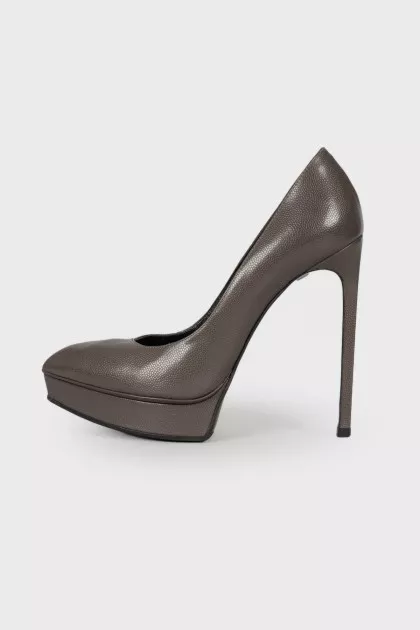Graphite embossed shoes