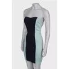 Two tone bandeau dress with tag
