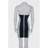 Two tone bandeau dress with tag