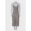 Maxi dress in animal print