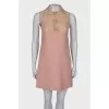 Pink dress with embellished buttons