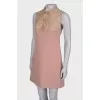 Pink dress with embellished buttons