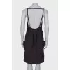 Black dress with asymmetric seam