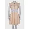 Beige lace dress