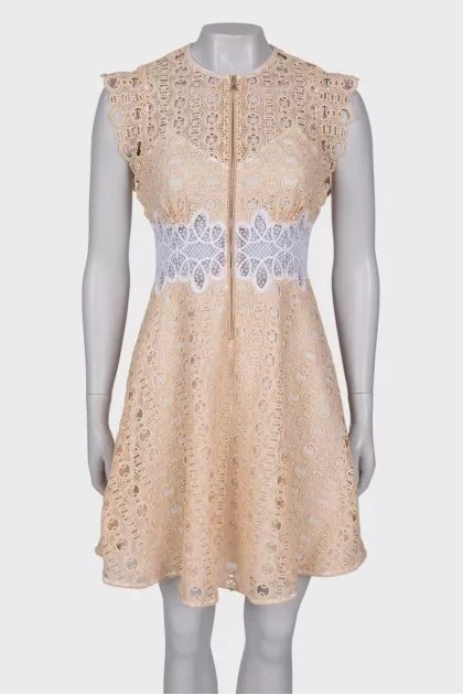 Beige lace dress