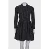 Silk dress with polka dot print