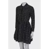 Silk dress with polka dot print