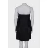Black ruffled bandeau dress