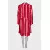Red dress with white stripes