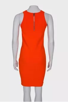 Bright orange bodycon dress