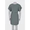 Dark turquoise V-neck dress