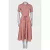 Silk maxi shirt dress