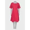 Midi dress in raspberry shade