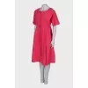 Midi dress in raspberry shade