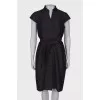 Dark gray belted dress with tag