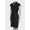 Dark gray belted dress with tag