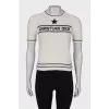 Knitted top with brand logo