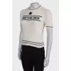 Knitted top with brand logo