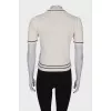 Knitted top with brand logo