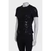 Navy T-shirt with sequins