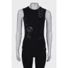Black top with translucent pattern