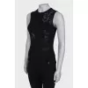Black top with translucent pattern