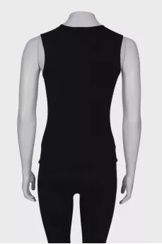 Black top with translucent pattern