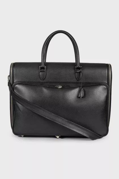 Men's leather travel bag