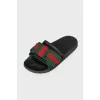 Slippers with textile bow