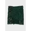 Dark green ratterned scarf