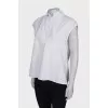 White sleeveless blouse