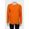Two tone silk blouse