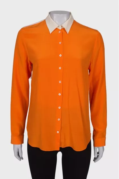 Two tone silk blouse
